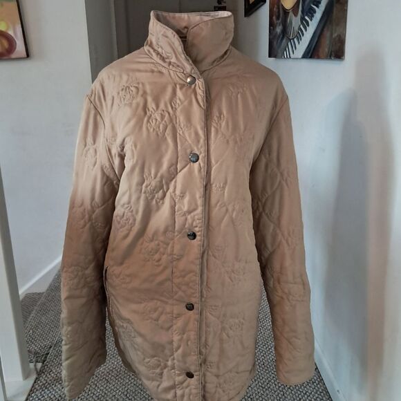 Ensign Collection Coat Women's Large L Cream Floral Winter Warm Embroidered Fall - Picture 2 of 11